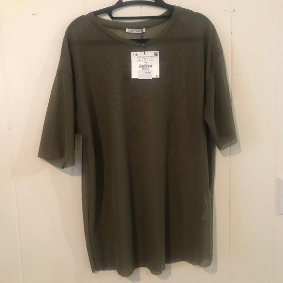Zara Tops - Zara Mesh Top Large NWT